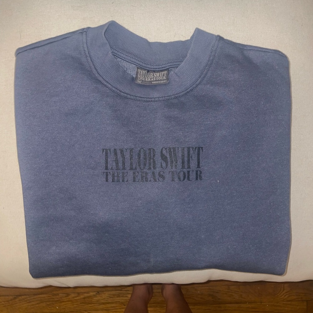 Eras tour concert only blue crewneck Taylor Swift merch new limited edition